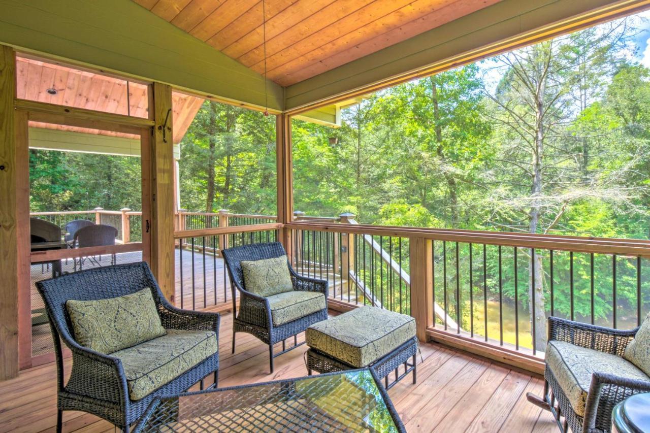 Cozy Riverside Dahlonega Home With Kayaks And Fire Pit エクステリア 写真